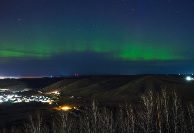 «Что-то невероятное»: красноярцы увидели северное сияние