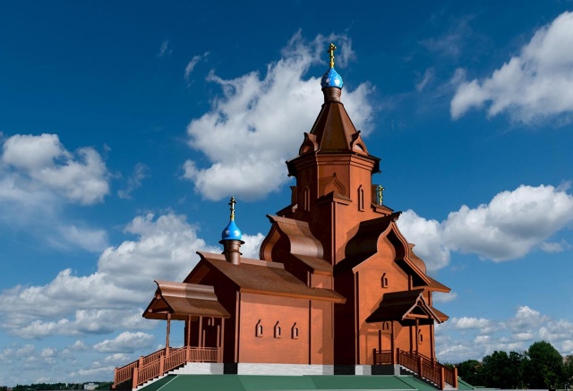 В Красноярске начали строить храм на Стрелке