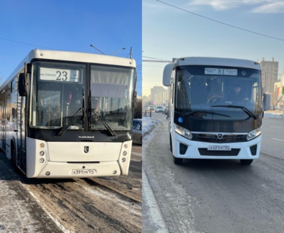 Два красноярских автобуса изменят маршрут с 19 октября