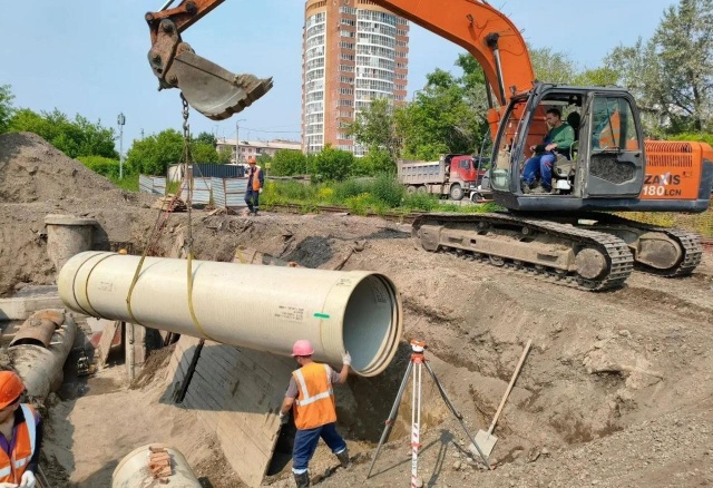 В Красноярске вновь перекроют Семафорную из-за ремонта коллектора