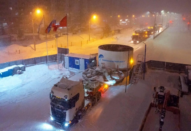 Тоннелепроходческий комплекс «Соломея» доставили в Красноярск