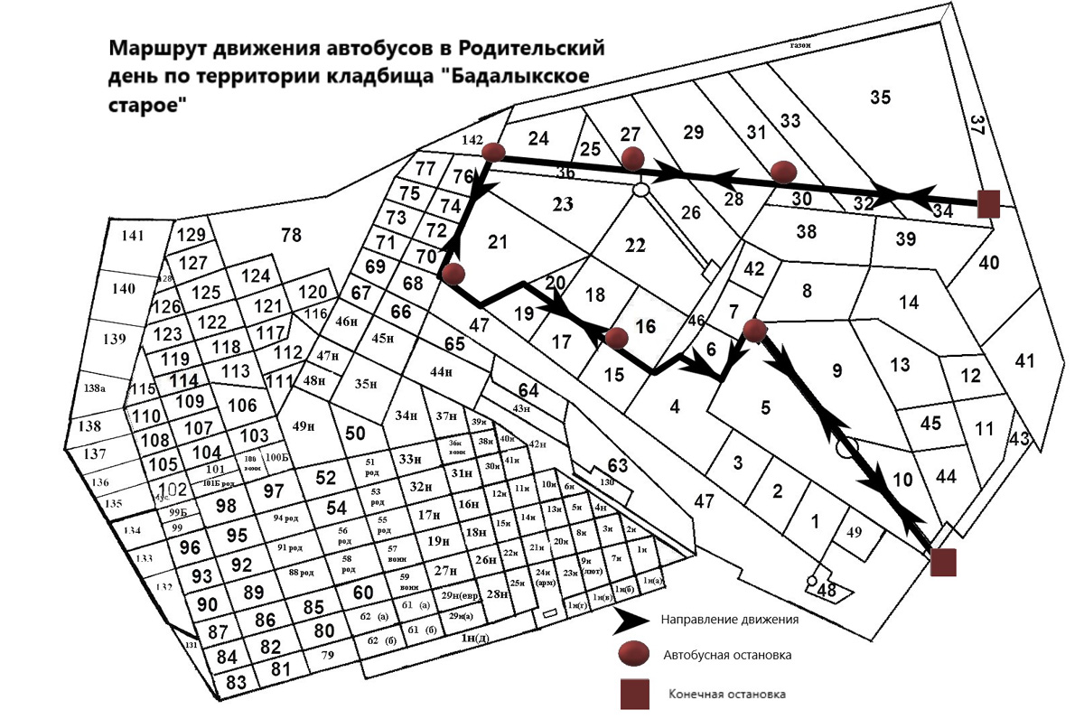 Схема игнатовского кладбища по секторам ярославль